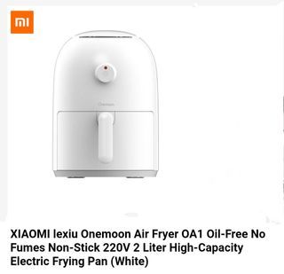 XIAOMI lexiu Onemoon Air Fryer OA1 Oil-Free No Fumes Non-Stick 220V 2 Liter High-Capacity Electric Frying Pan (White)