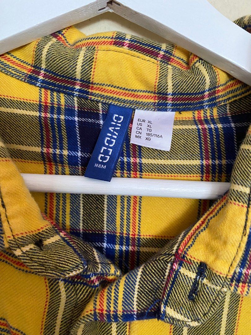 Yellow flannel h&m deals