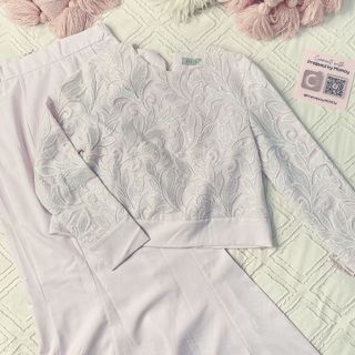 Zalia Lace Light Lavender Mini Kurung