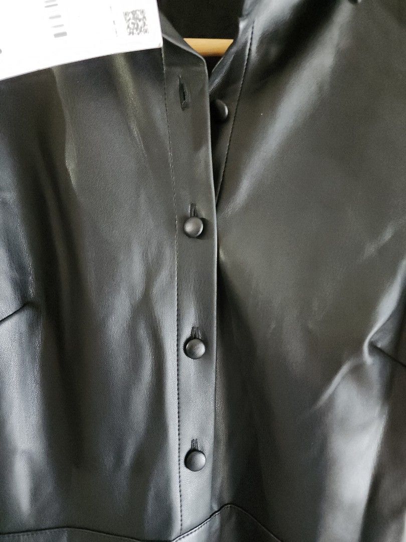 ZARA faux leather dress, Women's Fashion, Dresses & Sets, Dresses on  Carousell