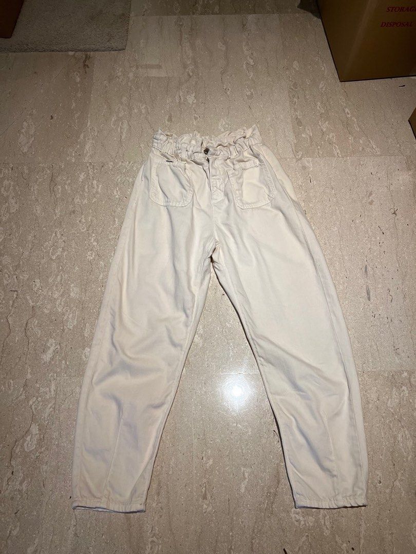 WAIST DETAIL WHITE BOTTOMS