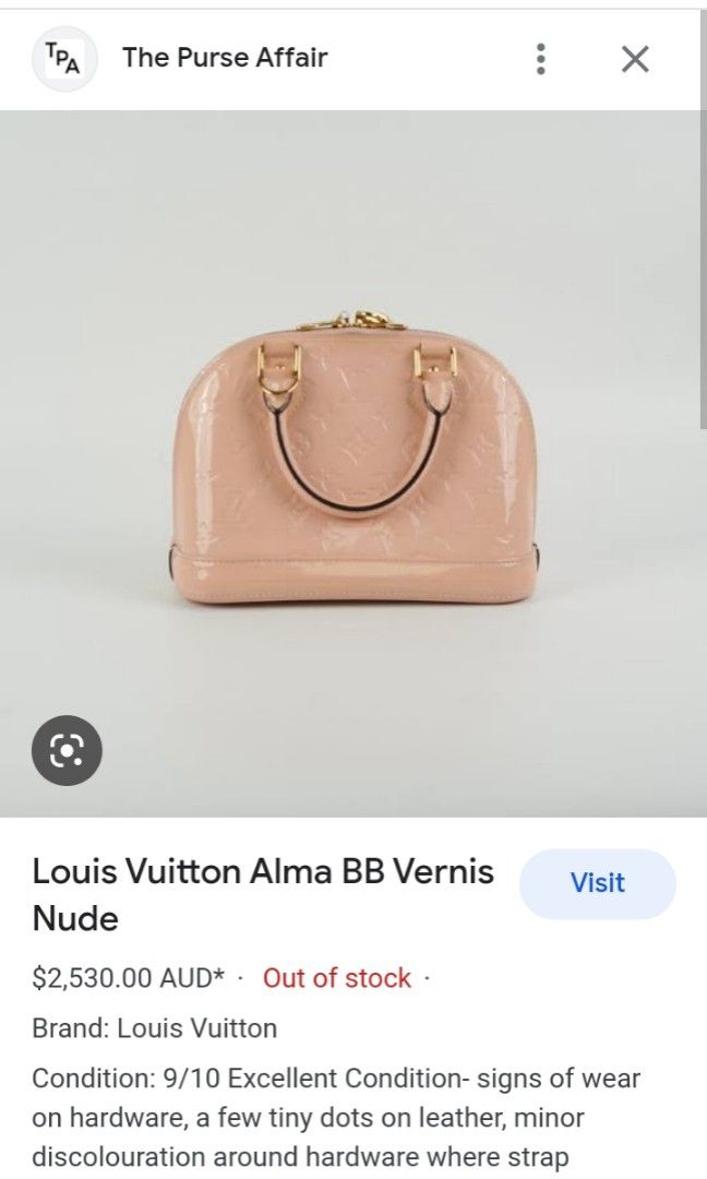 Louis Vuitton Alma BB Pink Vernis Crossbody Bag - THE PURSE AFFAIR