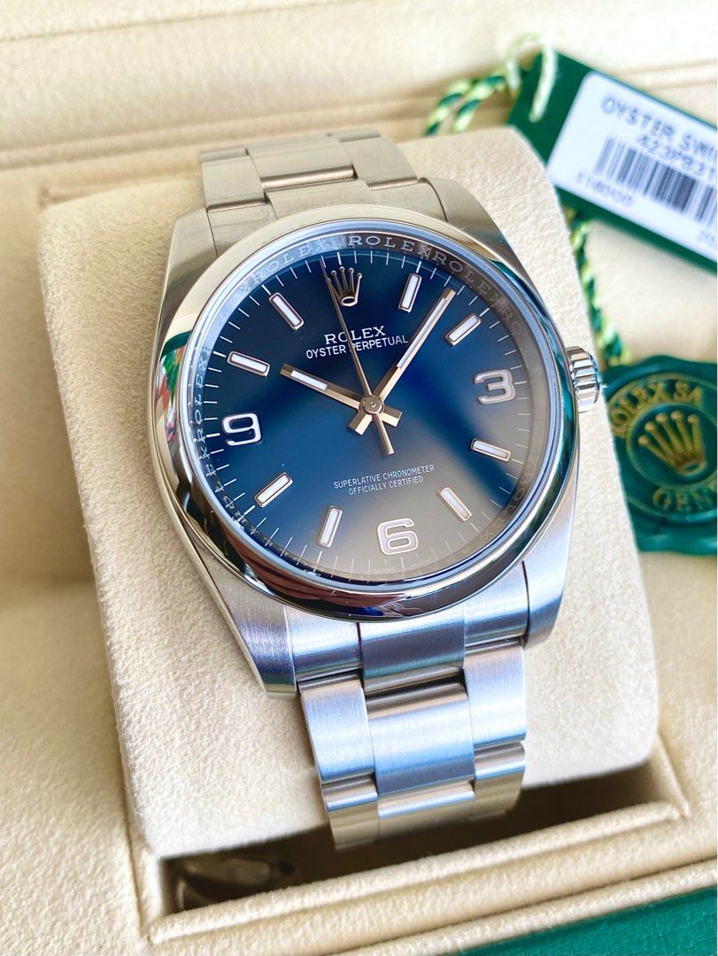2015 Rolex Oyster Perpetual 36 Blue Explorer Dial Ref. 116000