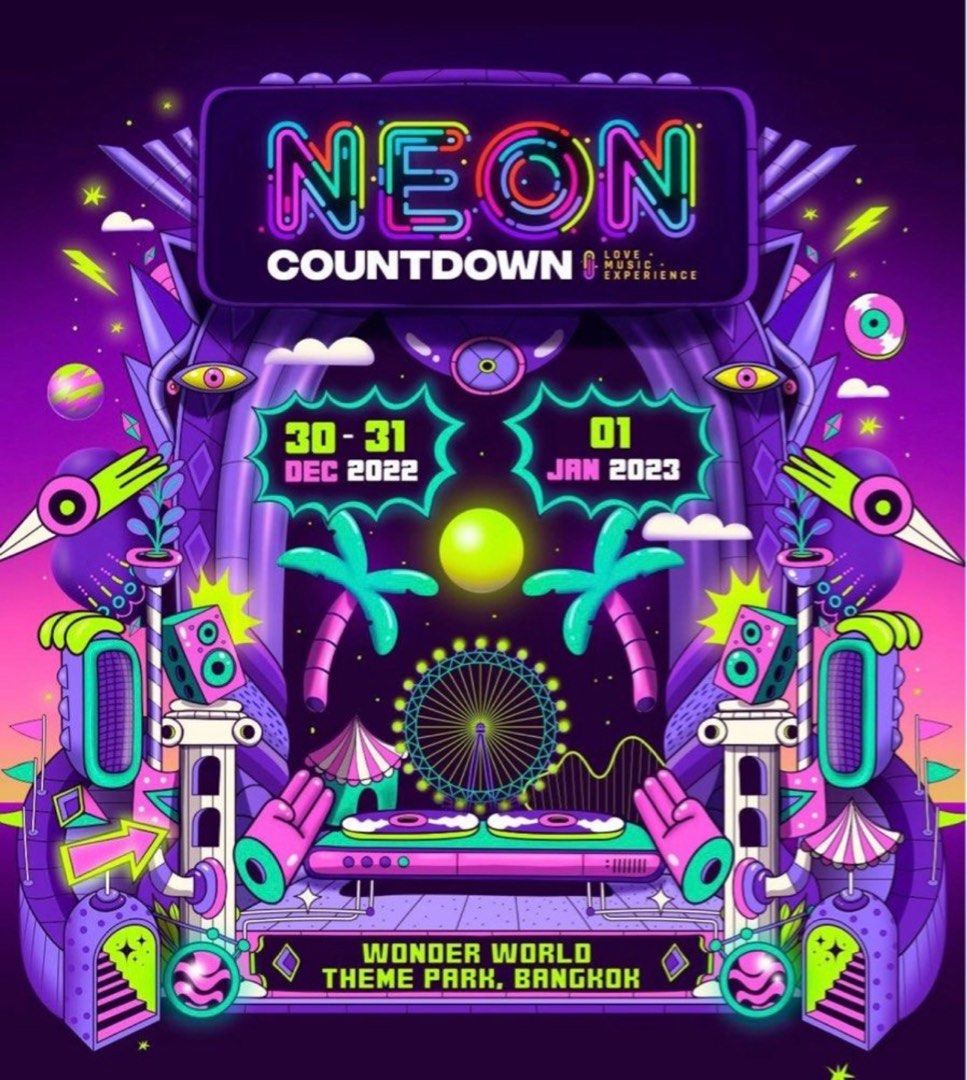 2pax/3Days (NEON COUNTDOWN BANGKOK 2022/2023), Tickets & Vouchers