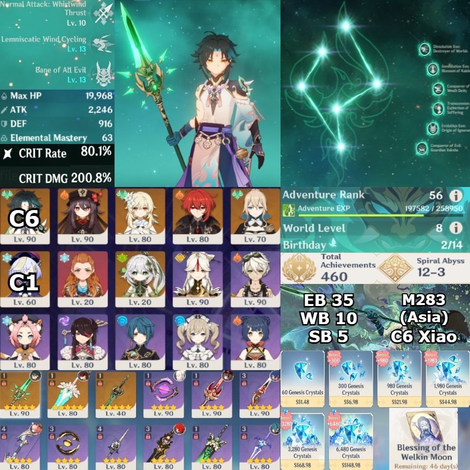 Genshin Impact AR55+ endgame account >, Video Gaming, Gaming