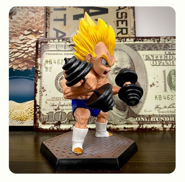 龍珠 Dragon Ball 比達 貝吉塔 爆肌健身系列 啞鈴 黃髮比達 (17cm), 興趣及遊戲, 玩具 & 遊戲類 - Carousell