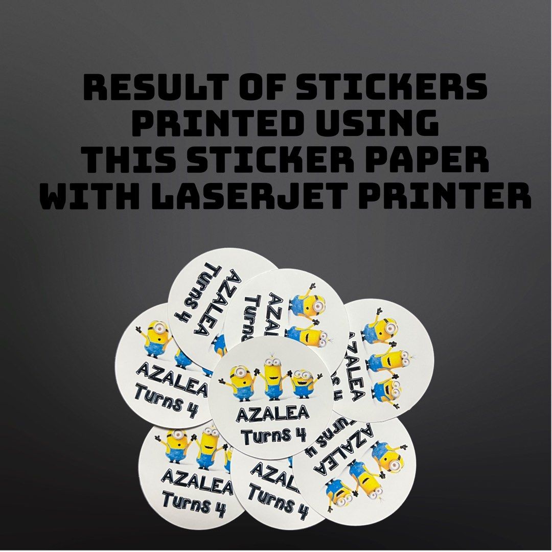 A4 Sticker Paper for Laserjet Printer / Handwritten, Hobbies & Toys