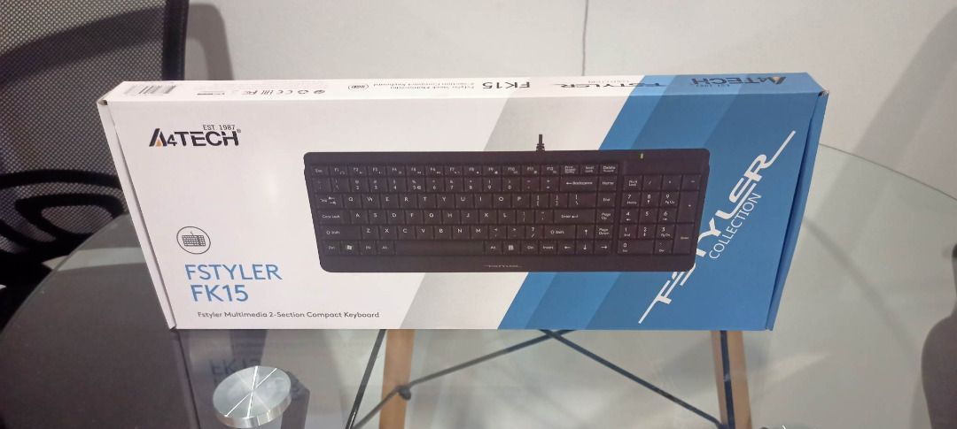 A4Tech Fstyler FK15 2-Section Compact Keyboard USB Grey, Computers ...
