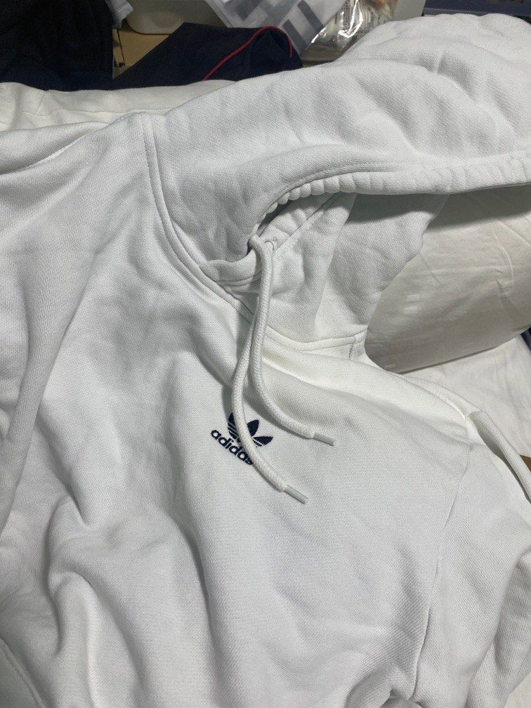 Adidas Originals Trefoil White hoodie Men s Fashion Tops Sets