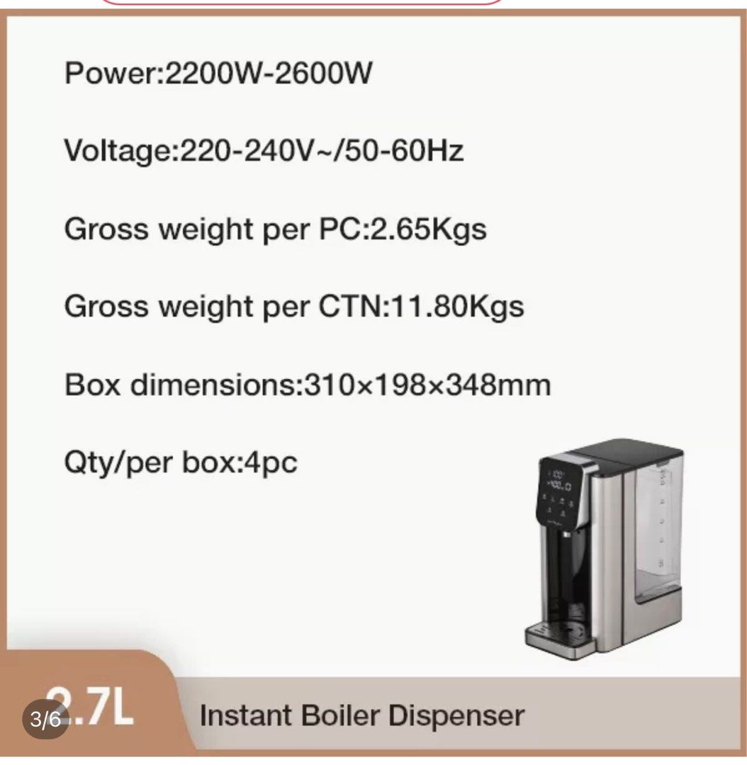 Aerogaz Instant Boiling Water Dispenser, TV & Home Appliances, Kitchen