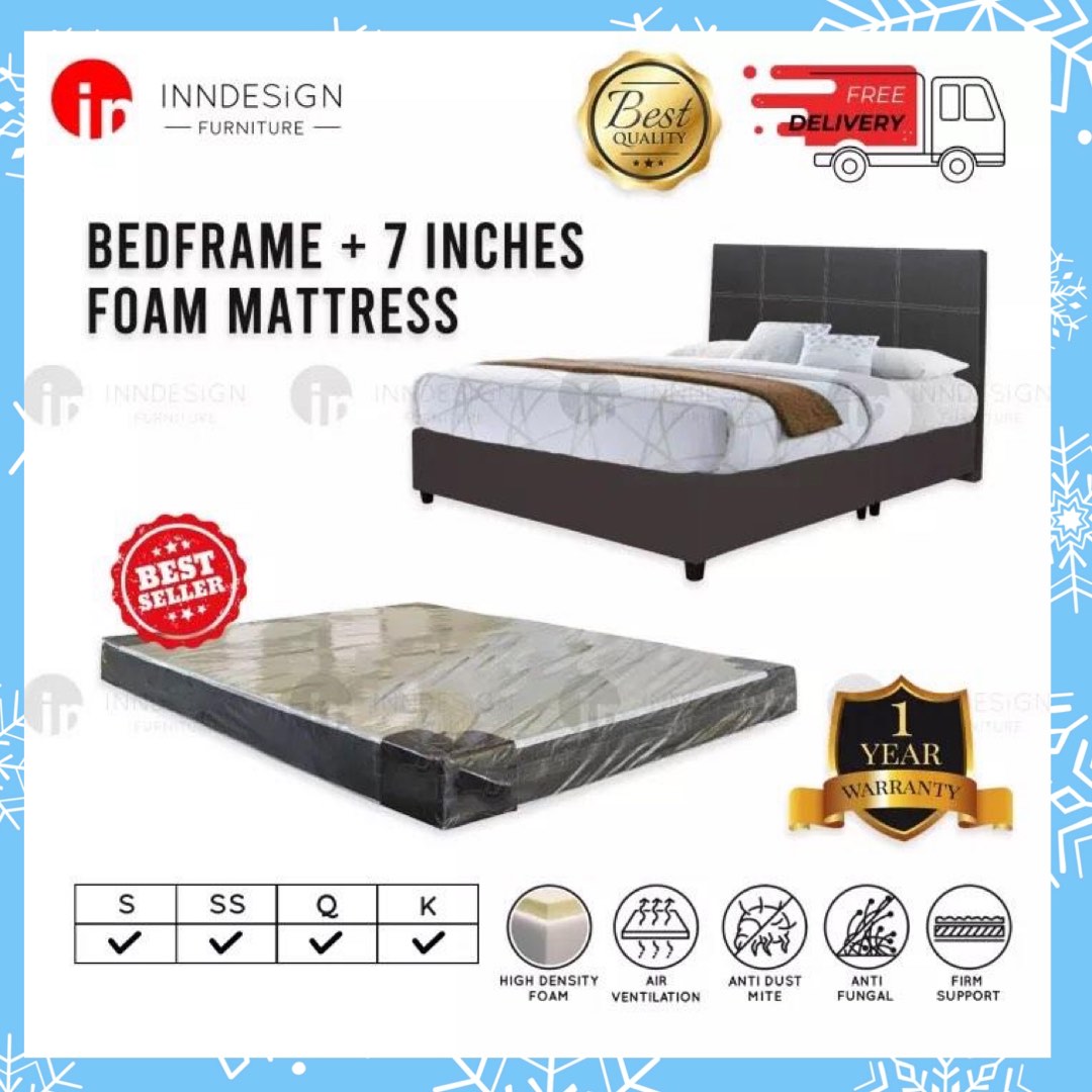 all Size Mattress foam come with bed frame / furniture / free