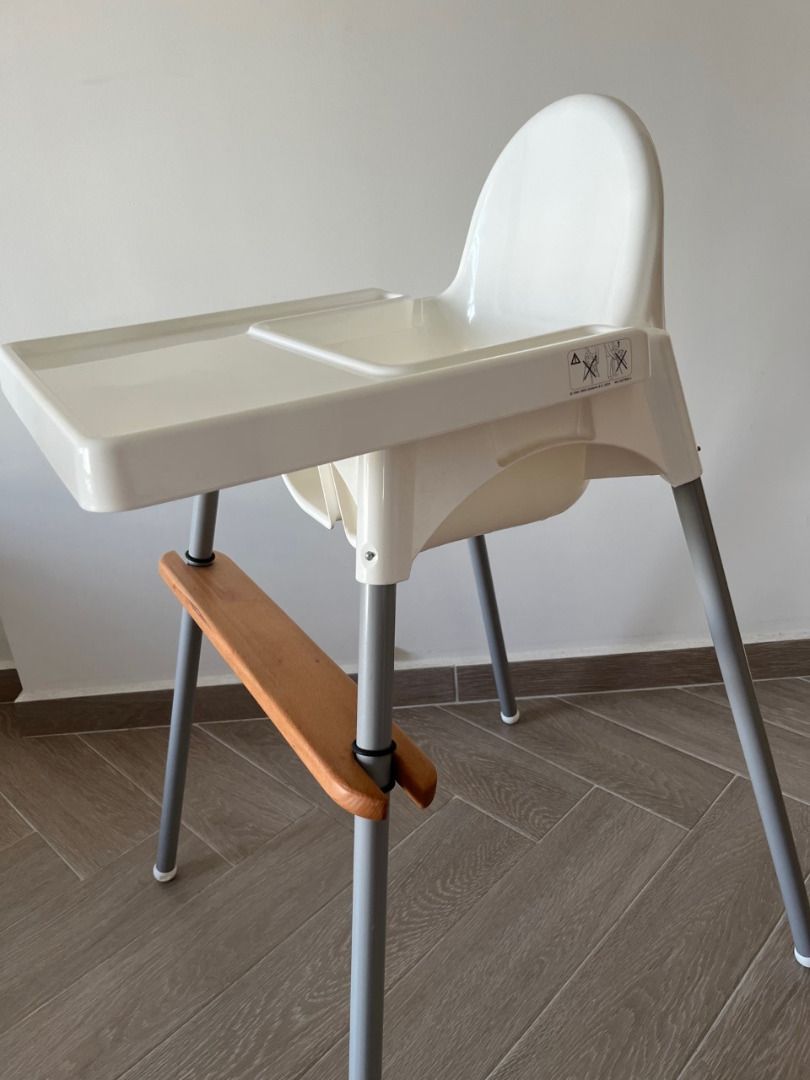 ANTILOP Highchair with tray and Adjustable Footrest, Babies & Kids