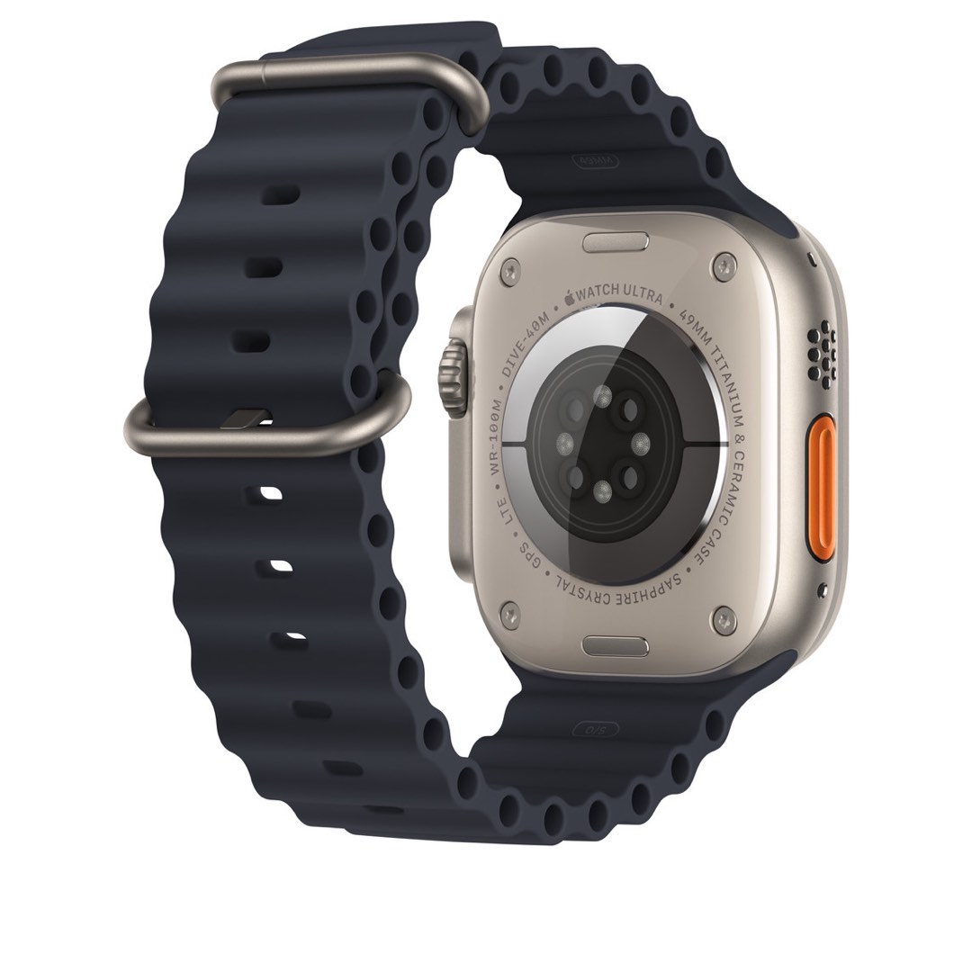 Apple Watch ultra 海洋錶帶午夜藍, 手機及配件, 智慧穿戴裝置及智慧