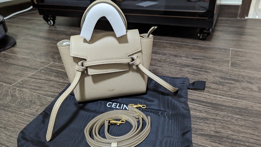 CELINE Belt Pico Belt Bag In Grained Calfskin ( 194263ZVA)