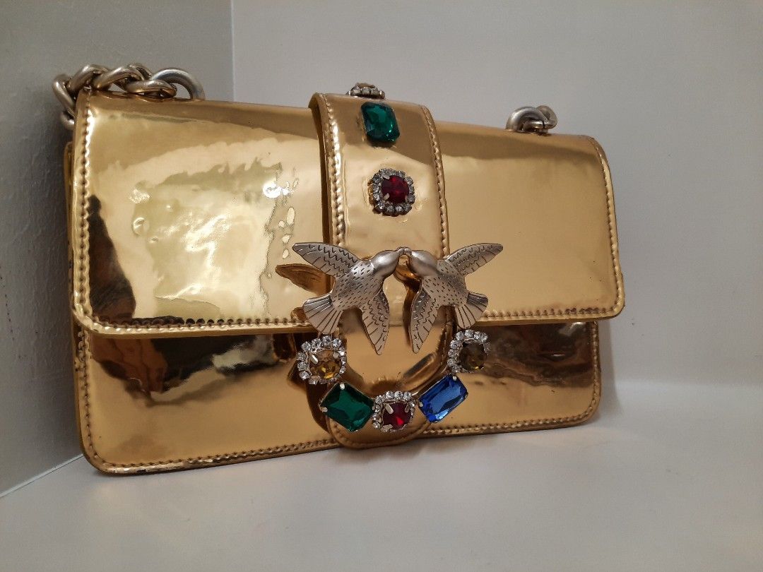 Pinko gold sale bag