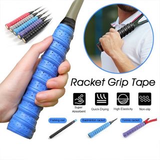 Fishing Rod Portable Badminton Racket Grip Tennis Racket Anti-Slip Band  Badminton Grip Tennis Tape Tennis Racket Grip Tapes Non Skid Tape Pole  Cover