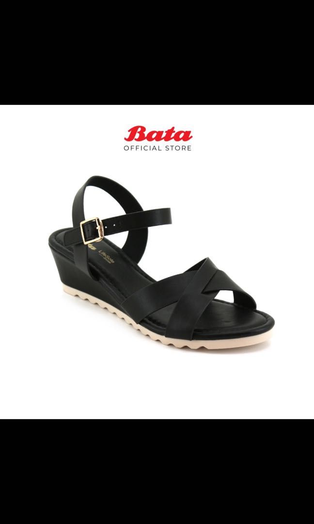 BATA Women Black Wedges 6616727