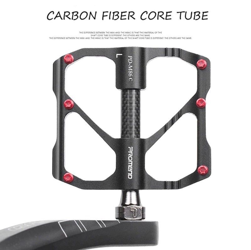 Promend Pedal Bicycle pedals MTB Pedals Mountain bike Pedals Road Bike Pedals Pedals Carbon fibre Body material Aluminium magnesium alloy about 250g 285g bike accessories Cycling Accessories bicycle A...