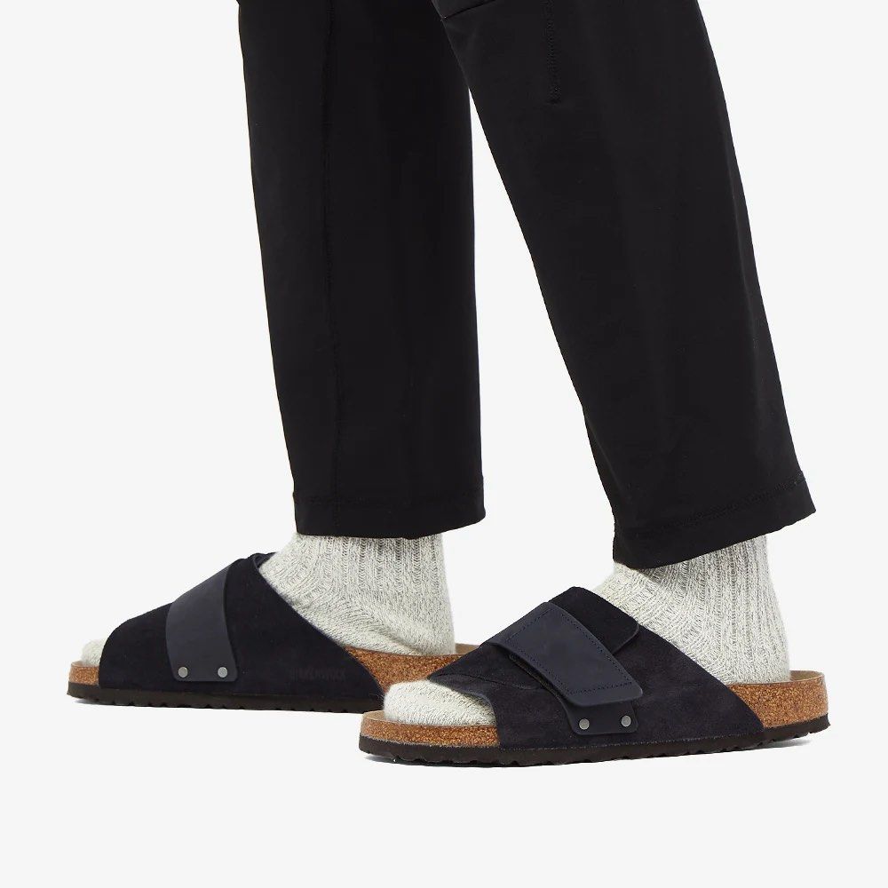 Birkenstock Kyoto Sandals Suede Black, Men's Fashion, Footwear, Flipflops  and Slides on Carousell