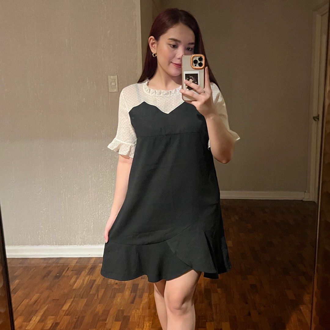Black and white casual sales dresses