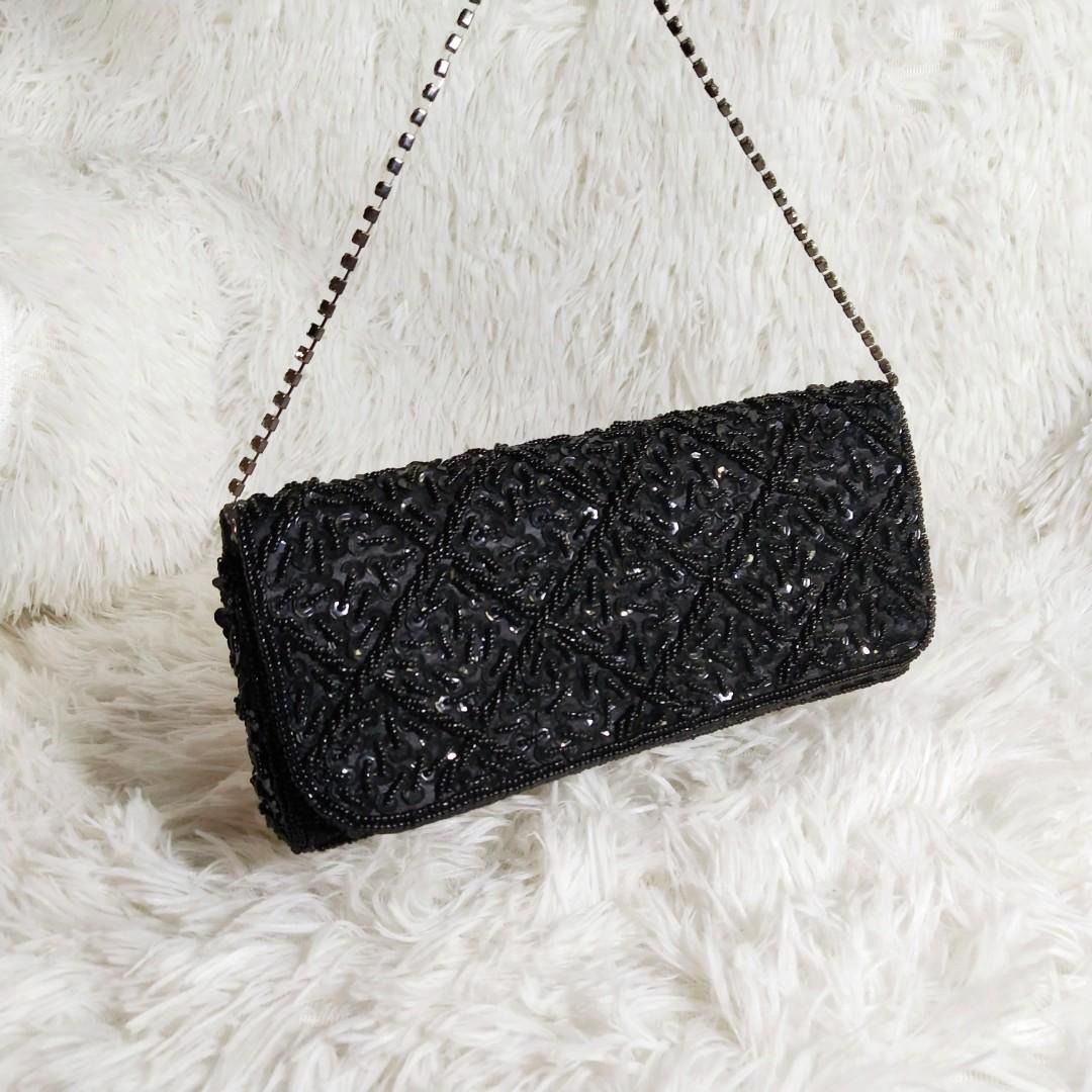Fancy black clutch bag hotsell
