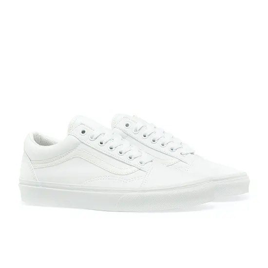 White old deals skool platform vans