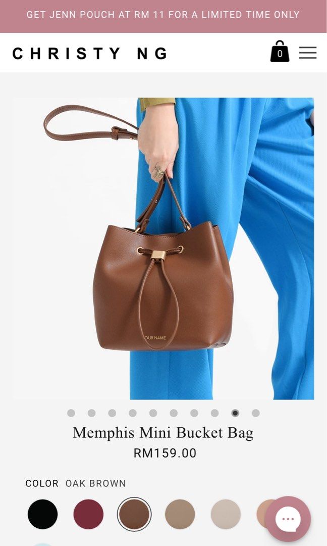 Christy Ng Bucket Bag (Memphis) Blue, Women's Fashion, Bags & Wallets,  Cross-body Bags on Carousell