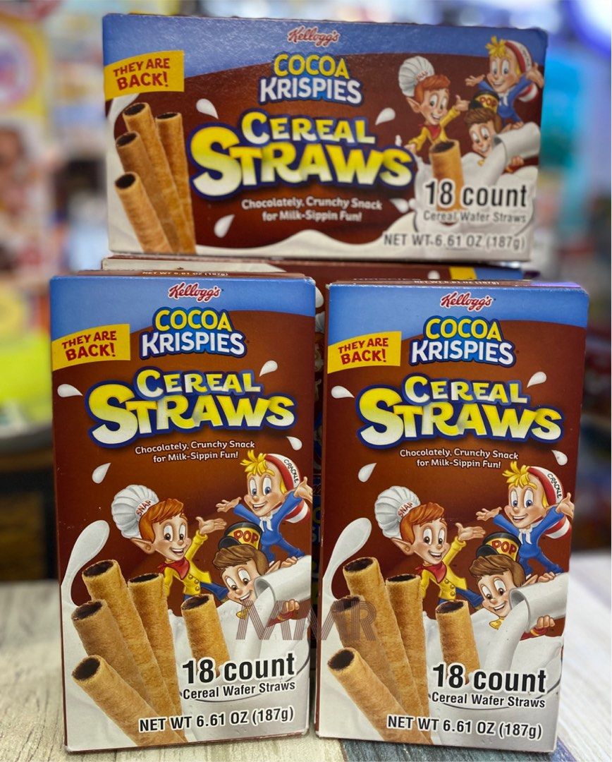 Cocoa Krispies cereal straws 18ct, 嘢食 & 嘢飲, 包裝食物&即食食物 Carousell