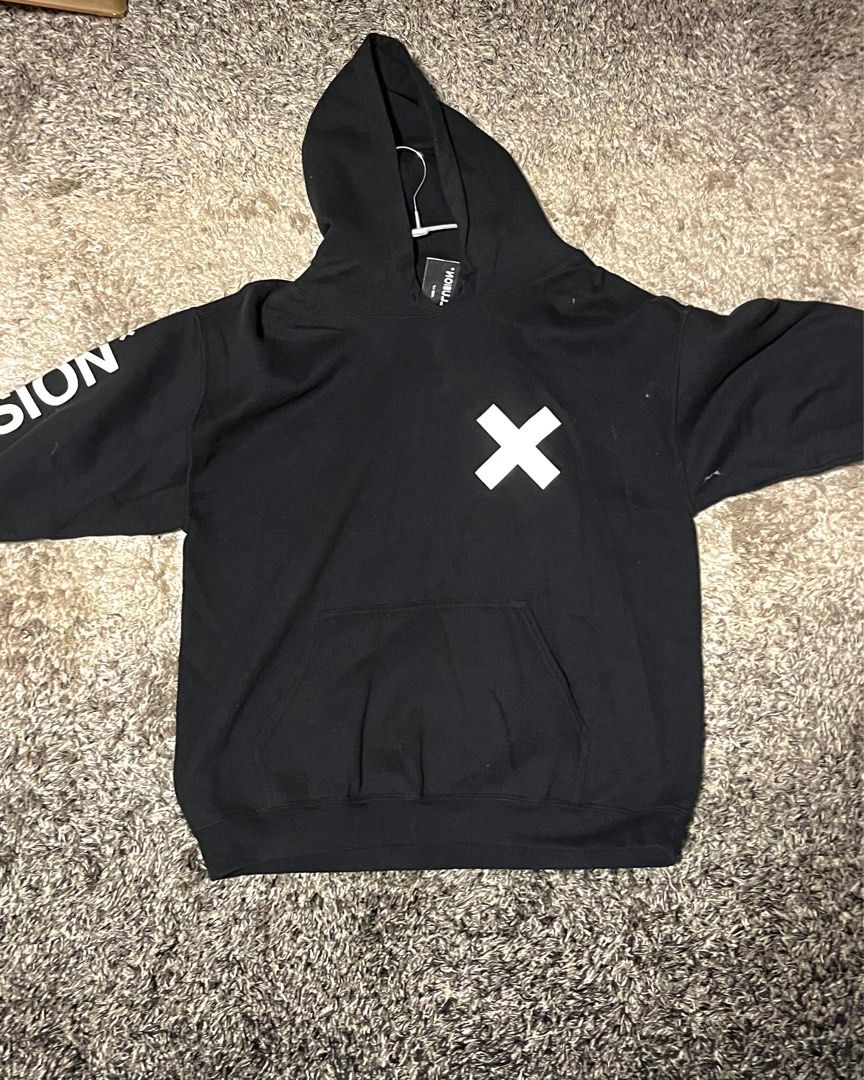 Collusion unisex logo best sale hoodie in dark grey
