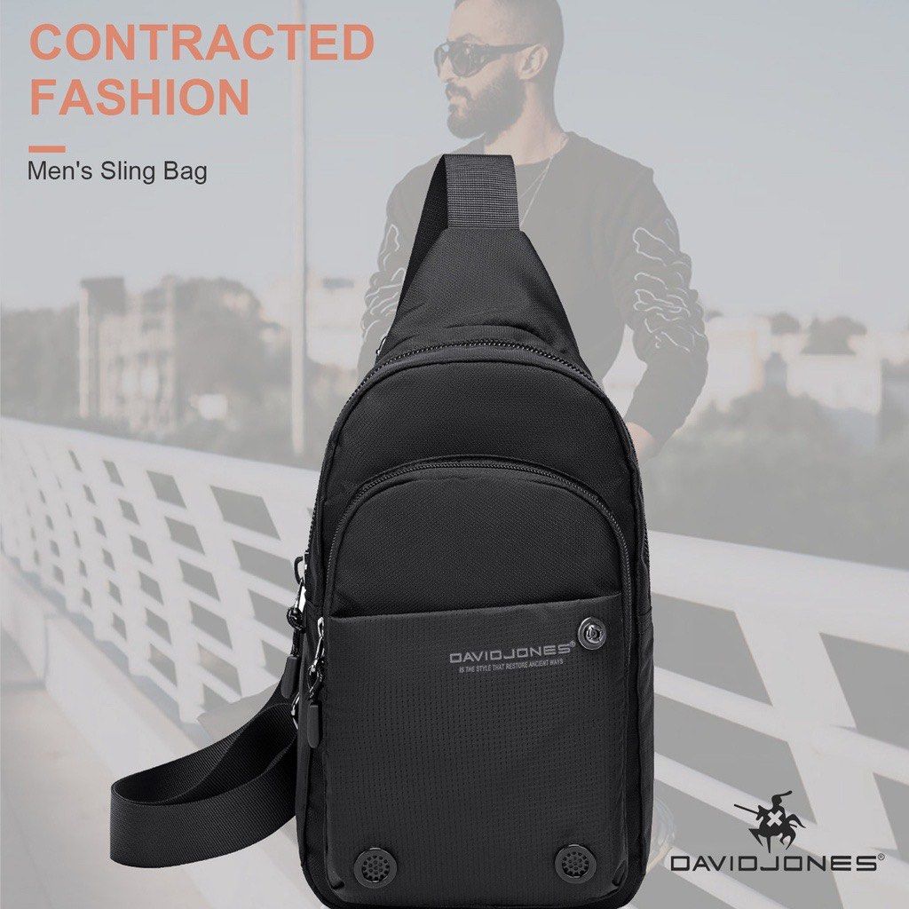 David Jones Paris sling bag for men crossbody bag mens shoulder bags leather handbag Perfect for Gifts Christmas New Year Anniversary Wedding