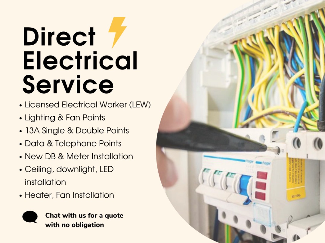 Direct Electrician and Electrical Service. HDB, BTO, Condo, Landed