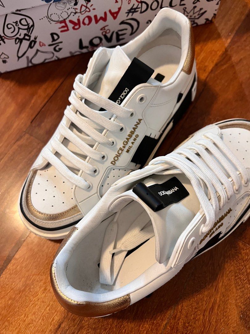 Dolce Gabbana Panelled Low Top Sneakers