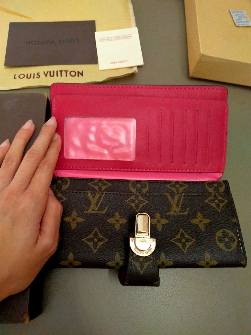 Dompet wanita lipat panjang Louis Vuitton dompet branded, Barang