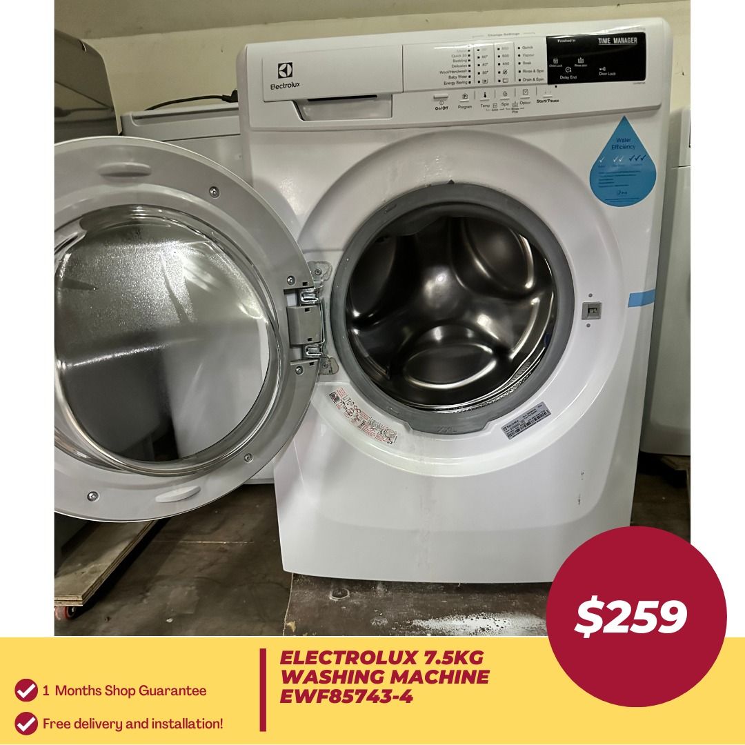 ELECTROLUX 7.5KG FrontLoader Washing Machine EWF857434, TV & Home