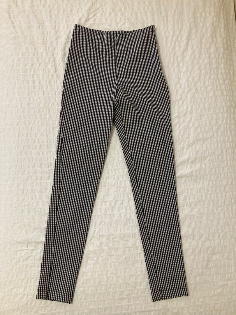 Forcast Gingham Skinny Pants Women s Fashion Bottoms Other