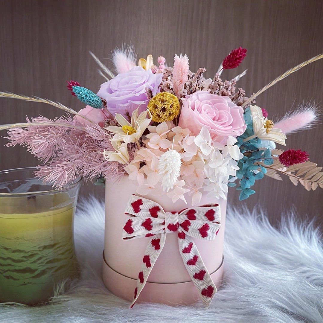 [*Free delivery] Preserved Flowers display Happy birthday Farewell