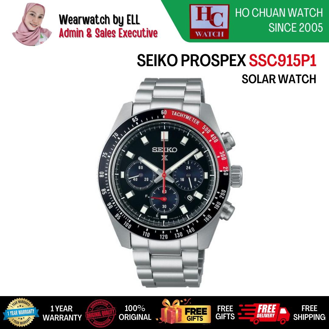 FREE SHIPPING + FREE GIFTS] SEIKO PROSPEX SSC915P1 SPEEDTIMER SOLAR  CHRONOGRAPH GENT'S WATCH, Luxury, Watches on Carousell