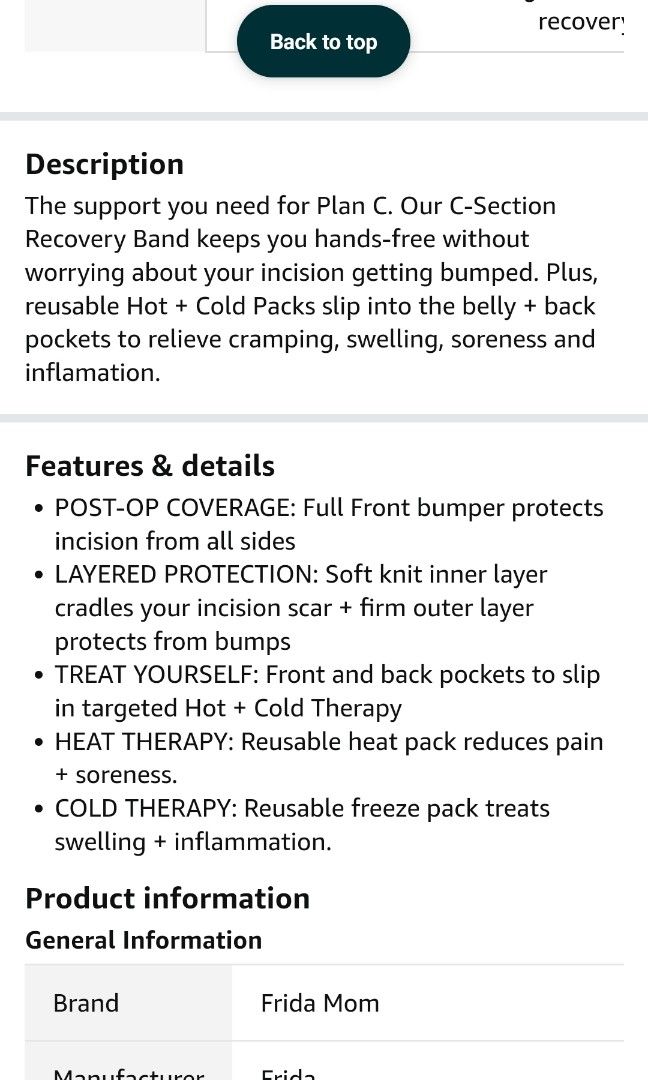 C-Section Recovery Band | Post-Op Incision Protector | Targeted Hot + Cold  Therapy For Swelling