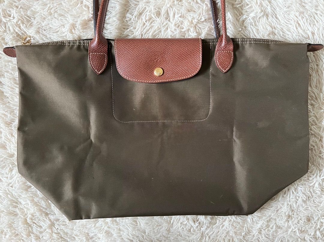 Longchamp khaki hotsell large tote