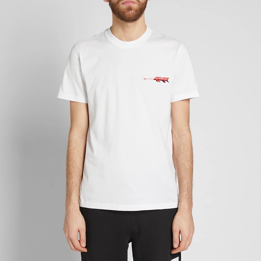 GIVENCHY EMBROIDERED ARROW LOGO TEE