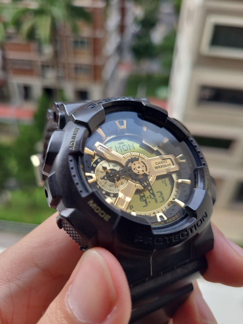 100 Authentic G Shock GA110BR Black Gold