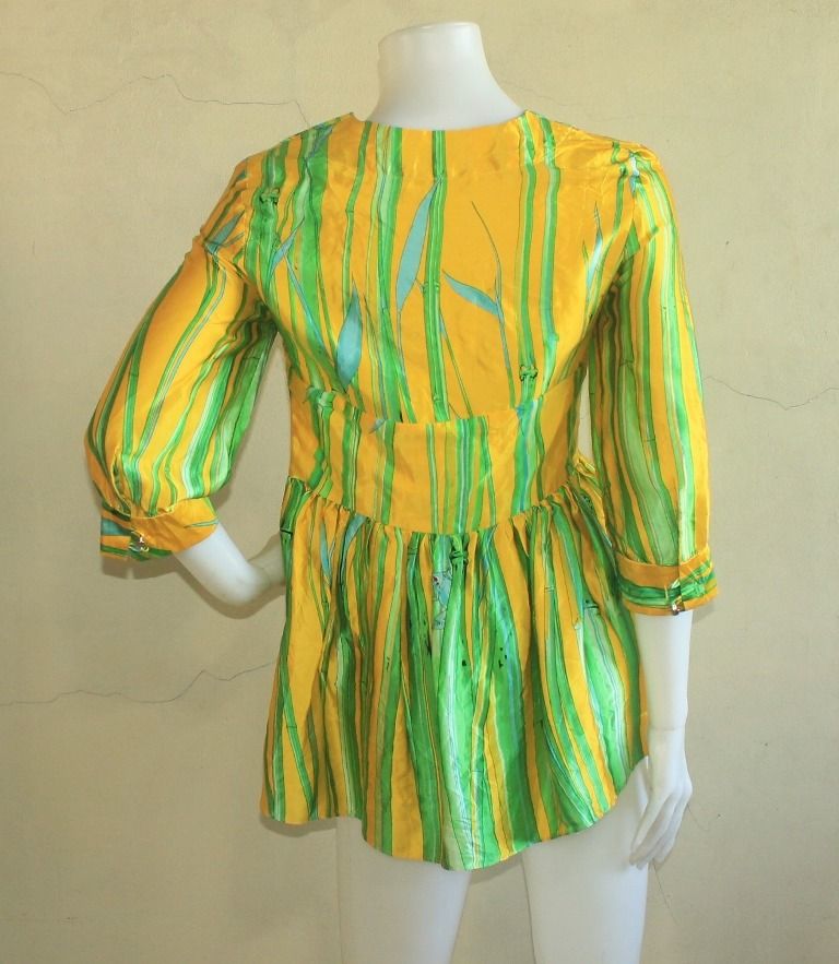 GUCCI Insects Print Silk Designer Top, Women's Fashion, Tops, Blouses ...