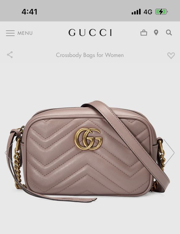 Gucci Marmont Camera Bag dusty pink, Luxury, Bags & Wallets on Carousell