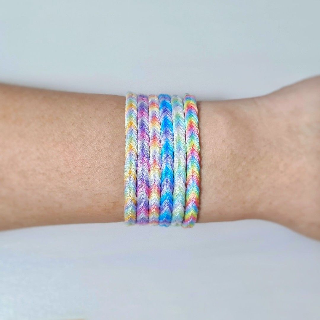 Handmade Pastel Fishtail Friendship Bracelet
