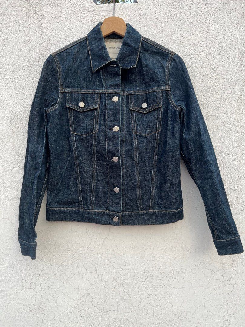 Helmut lang distressed denim best sale jacket