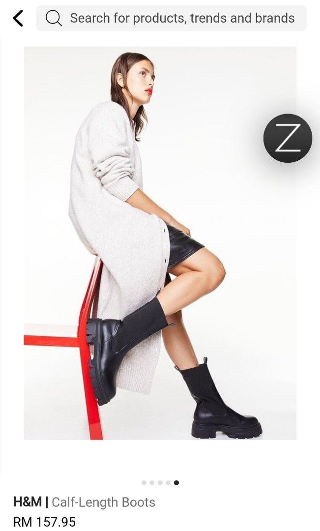 Calf length boots new arrivals black