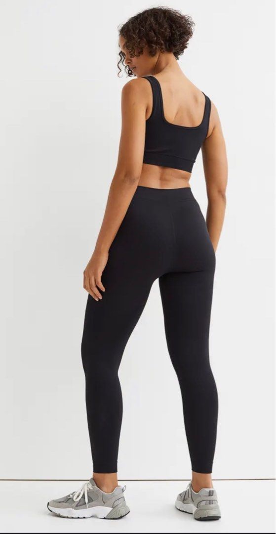 H&M sports leggings, Women's Fashion, Bottoms, Jeans & Leggings on Carousell