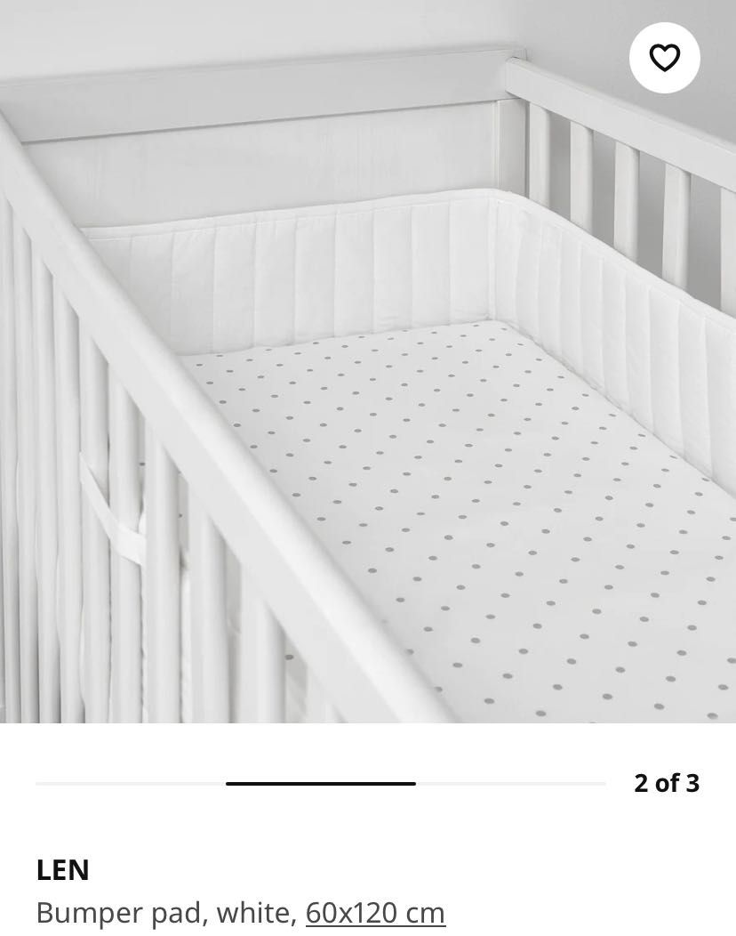 Ikea cot bumper, Babies & Kids, Baby Nursery & Kids Furniture, Cots