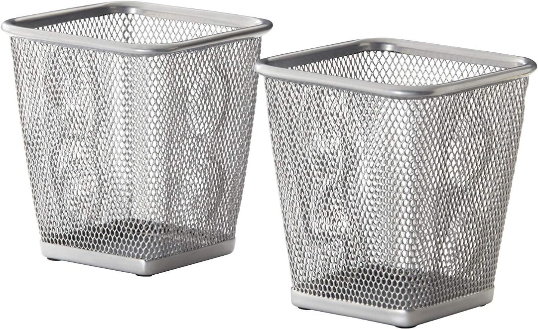 Ikea Set 2 Steel Pencil Holder Modern Office Desk Organizer, Hobbies