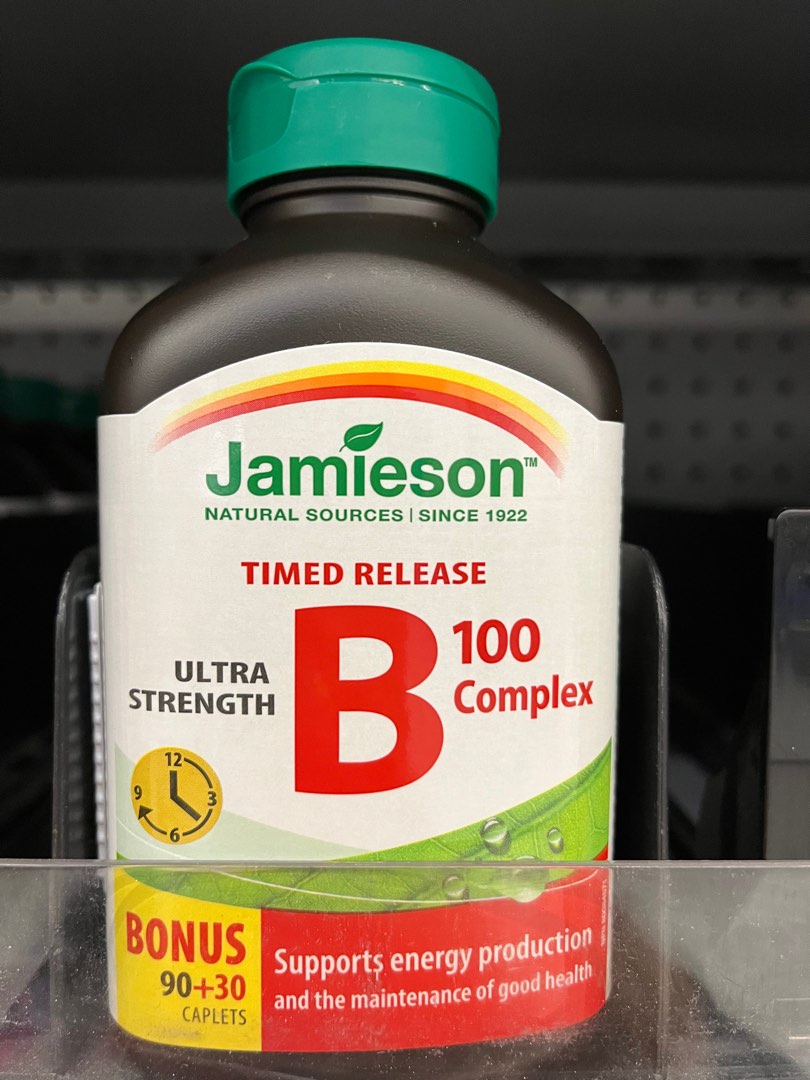 Jamieson B 100 complex, 健康及營養食用品, 健康補充品, 健康補充品 維他命及補充品 Carousell